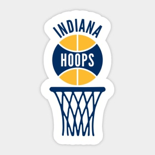 Retro Indiana Hoops Blue and Gold Logo Sticker